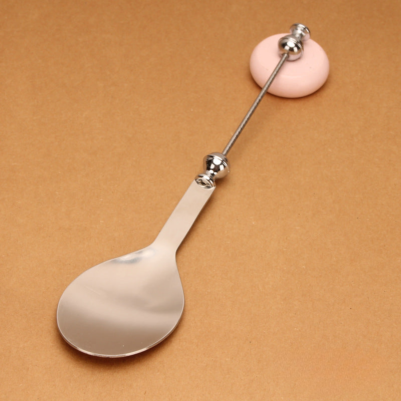 Wholesale Beadable Utensils DIY Stainless Steel Sugar Tea Spoon Spoon Fork Cutlery